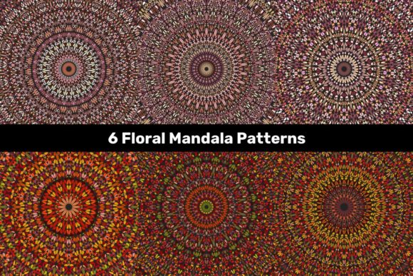 Download 6 Multicolored Floral Mandala Patterns - Premium Resources