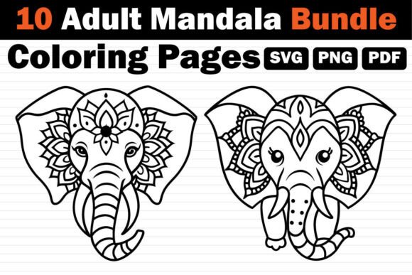 Download Adult Mandala Coloring Pages Bundle - Adult mandala coloring page Collection