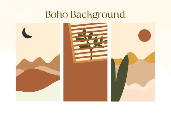 Download Bohemian Art Set Background - Bohemian Collection